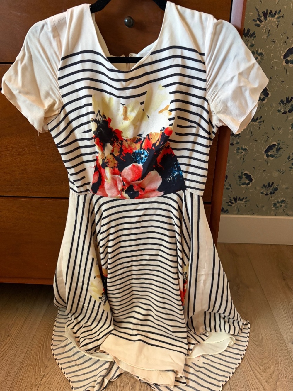 Floral and striped dress Corey Lynn Calter